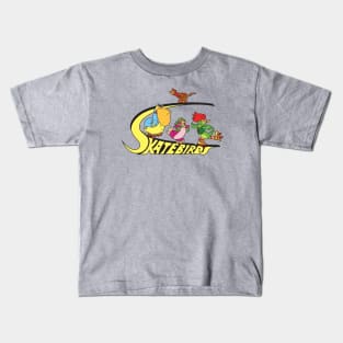 Skate Birds Cartoon Kids T-Shirt